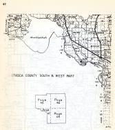 Itasca County - South and West, Winnigiqoshish, Rice Island, Morse, Zemple, Oten-Eagen, Deer River, Minnesota State Atlas 1954